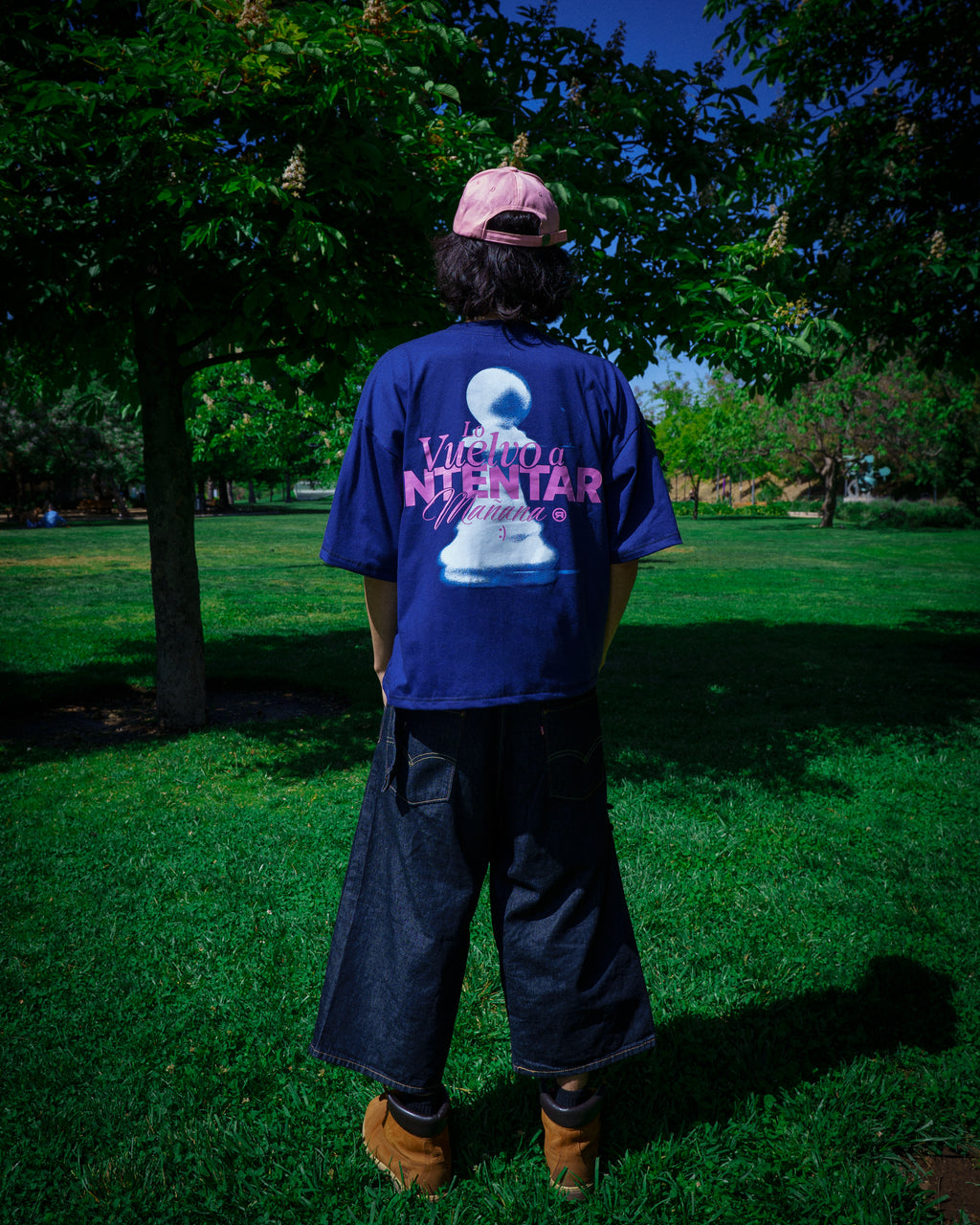 BOXY FIT - NAVY T SHIRT - CADA MOVIEMINTO CUENTA