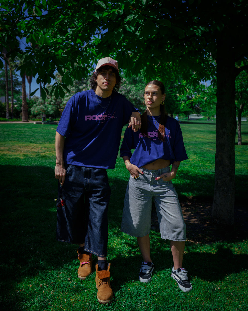 BOXY FIT - NAVY T SHIRT - CADA MOVIEMINTO CUENTA